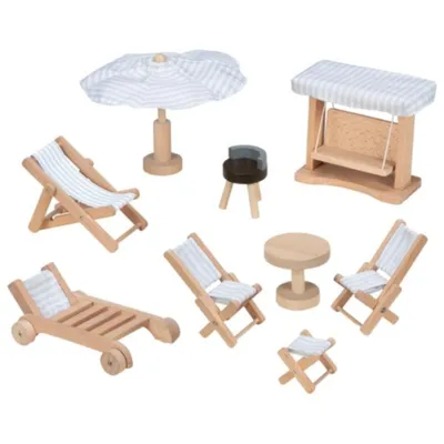 Image de Goki Meubles de poupées en bois Meubles de jardin, 9dlg.
