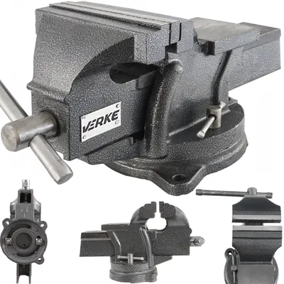 Obrázek produktu pro Stolní svěrák Pracovní svěrák 200 mm Šířka upnutí 360° Otočný paralelní svěrák Paralelní svěrák Dílenský svěrák