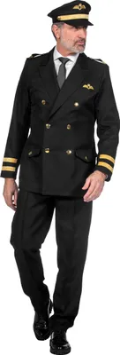 A man wearing a pilot costume.
