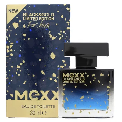 Produktbild von Mexx Black & Gold Limited Edition Man Eau de Toilette 30ml holzig-fruchtiger Herrenduft
