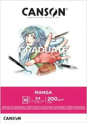 Produktbild von CANSON Studienblock GRADUATE Manga DIN A4 weiß 30 Blatt