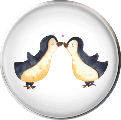 Produktbild von Mr. & Mrs. Panda Ablaufstopfen Pinguin Liebe - Weiß - Geschenk, Hochzeitstag, Liebesspruch, Waschbecken-Stopfen, Vertraut, waschbeckenstöpsel, Geschenkidee, Hochzeit