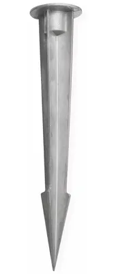 Image de Piquet de terre en fonte d'aluminium nature 270mm avec vis M8