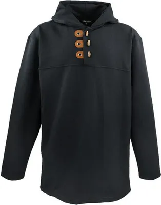 Productafbeelding van Oversized sweatshirt met capuchon en knoopsluiting, merk LAVECCHIA, kleur zwart, maat 6XL