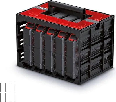 Immagine prodotto di Skříňka s 5 organizéry TAGER CASE (přepážky) 415x290x290 mm - barva: černá