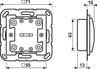 Image de Jung Bouton-poussoir KNX universel simple A10911ST (A10911ST)