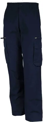Produktbild von Kariban Herren Cargo Hose Stoffhose Freizeit Arbeitshose Cargohose, Größe:52, Farbe:Navy Blau