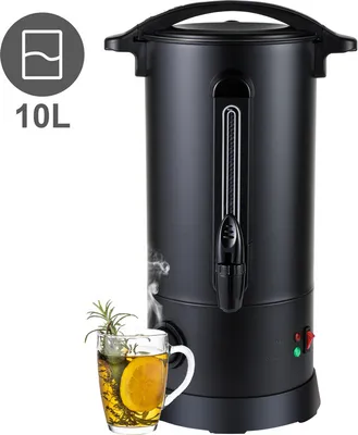 Produktbild von Yakimz Glühweinkocher 10 Liter 1800W mit Zapfhahn, Thermostat & Überhitzungsschutz, 30-110°C, Edelstahl elektrisch Heißgetränkespender Glühweinkessel Heißwasserspender Glühweintopf