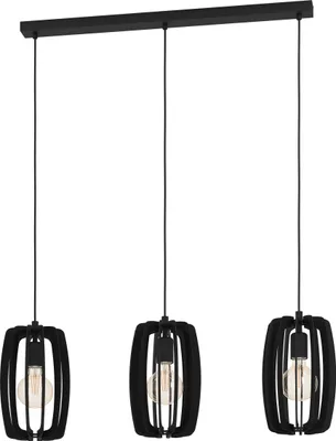Image de Eglo 900505 BAJAZZARA E27 triple suspension 890x190mm noir