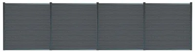 Produktbild von HOME DELUXE WPC Sichtschutzzaun CALLADO PREMIUM 4 x Element + 5 x Pfosten - Höhe: 115 cm | WPC Zaun, Sichtschutzzaun WPC, Gartenzaun WPC, WPC Sichtschutz, WPC Zaunelemente, WPC Trennwand, WPC Sichtschutzwand, WPC Gartenzaun, WPC Windschutz, witterungsbeständiger Sichtschutz,