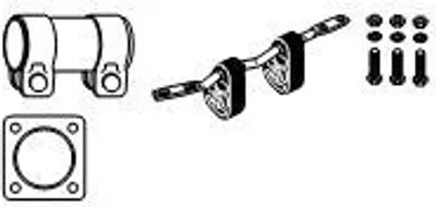 Produktbild von HJS 82 12 2032 Montagesatz Auspuffanlage Abgasanlage für BMW X3 (E83)