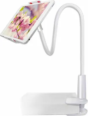 Produktbild von 27palcový flexibilní držák na tablet na husím krku Držák mobilního telefonu bílý