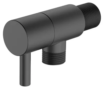 Produktbild von Avapax | Winkelanschlussventil - 1/2 X 3/8 - Messing - Gun Metal Matt - Ronde