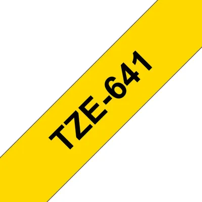 Produktbild von Brother Schriftbandkassette TZE-641 gelb/schwarz 18 mm