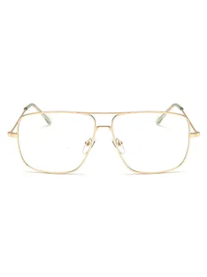 Image de VeyRey Lunettes de soleil Clear Square Miles Gold