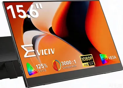 Productafbeelding van Draagbare Monitor 15,6 Inch 125% sRGB 3000:1 1080P FHD Oogverzorging