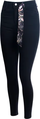 Produktbild von topschuhe24 2209 Damen Skinny Jeans Hose High Waist Taillenhose, Farbe:Schwarz, Größe:36 EU