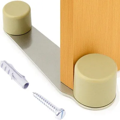 Productafbeelding van Famanu deurstopper, draaibaar, beige - 3,2 x 10,2 x 2,2 cm