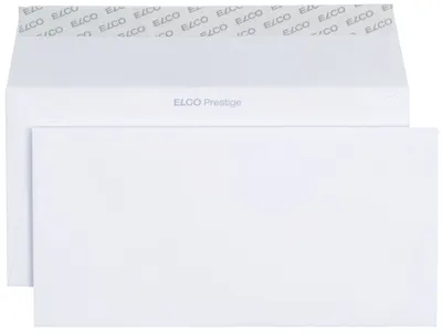 Zdjęcie produktu dla Elco 70499.12 Briefumschlag Prestige - DL, 25 Stück, hochweiß, haftklebend