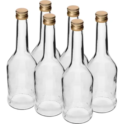 Produktbild von Glasflasche Napoleon 500 ml mit Schraubverschluss Ø 28 mm (fi28), 6 Stück
