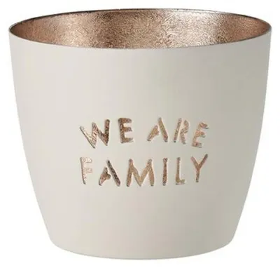 Produktbild von Gift Company Windlicht Madras We Are Family Weiß/Gold