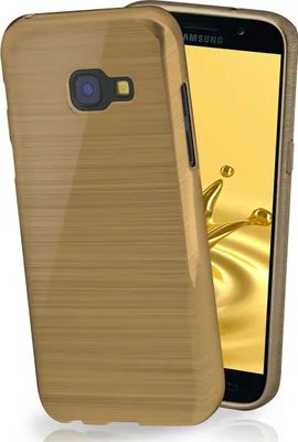 Produktbild von moex® Brushed Case kompatibel mit Samsung Galaxy A3 (2017) - Hülle aus Silikon, Gold