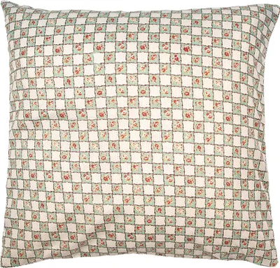 Produktbild von Clayre & Eef Kissenbezug 50x50 cm Grün Beige Polyester Blumen