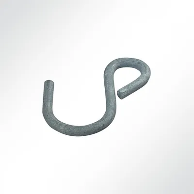 Produktbild von Lysel® S-Haken asymmetrisch, (L) 50mm in Grau/feuerverzinkt (10 Stück)