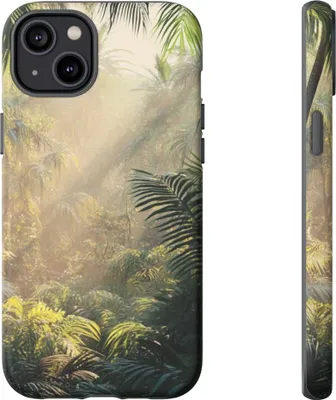 Produktbild von Tropischer Wald im Sonnenlicht – Hülle Kompatibel mit iPhone 14 Plus