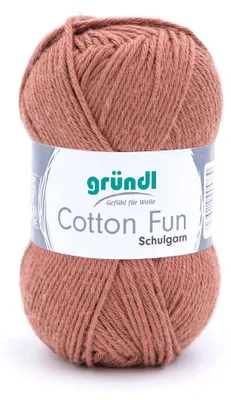 Produktbild von Gründl Baumwolle Fun Strickgarn/ Häkelgarn 100% Baumwolle ,50 g/115 m,NS: 3-4 14 nougat