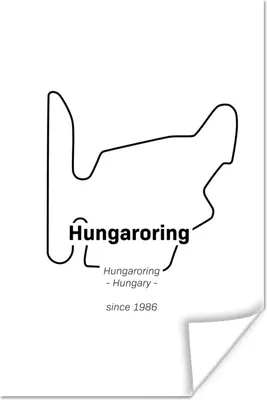 Produktbild von MuchoWow® Poster Formel 1 - Ungarn - Rennstrecke 120x180 cm - Kunstposter