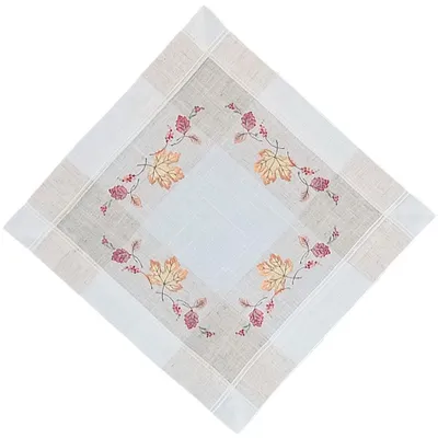 Produktbild von Tischdeckchen MELINA Blätter Herbst bunt Polyester Leinen 35 x 35 cm