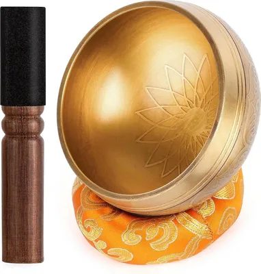 Immagine prodotto di Set di campane tibetane, martellate a mano, per meditazione, yoga e chakra, diametro 9,5 cm