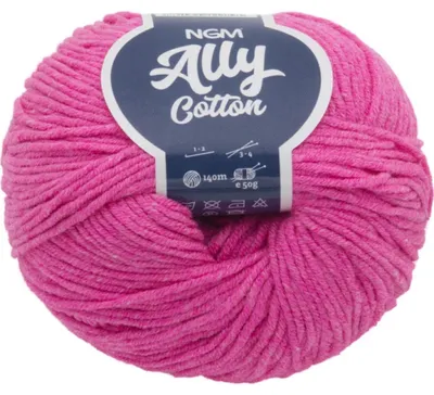 Immagine prodotto di Filato ALLY in cotone - 50 g, 140 m - Rosa