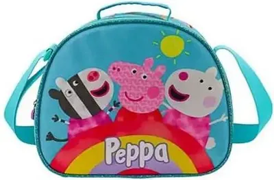 Produktbild von Hasbro Peppa Pig Lunchtasche für Kinder – Brottasche Kindergarten 20 × 26 cm