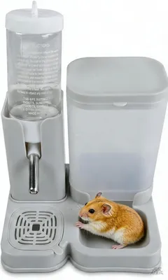 Hamster Futter- und Tränkeset 2-in-1, 18 x 13 x 11 cm