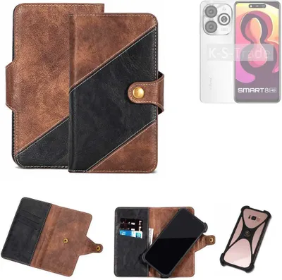 Produktbild von K-S-Trade Handyhülle Schutzhülle Bookstyle Case kompatibel mit Infinix Smart 8 India Klapphülle Cover Hülle Schutztasche 1x