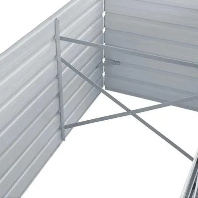 Immagine prodotto di vidaXL Letto da giardino rialzato in acciaio zincato 240x80x45 cm Grigio