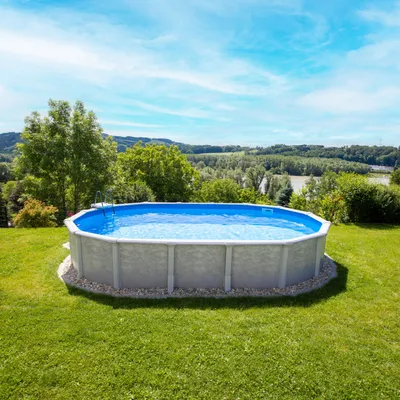 Produktbild von Steinbach Stahlwand Swimming Pool Set "Grande oval" 732 x 366 x 135 cm ohne Zubehörset