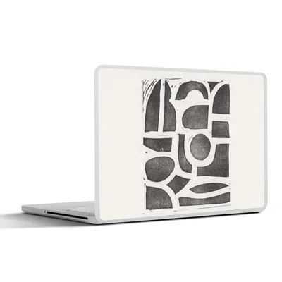 Produktbild von MuchoWow® Laptop Aufkleber Sticker Cover Abstrakt - Formen - Schwarz 32.5x23.5 cm - Sticker für Laptop - Selbstklebend