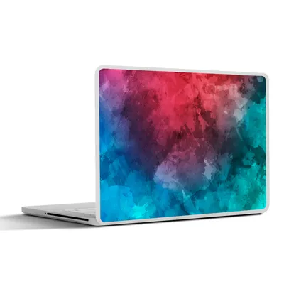 Produktbild von MuchoWow® Laptop Aufkleber Sticker Cover Aquarell - Rot - Blau - Grün 30x22 cm - Laptop-Sticker