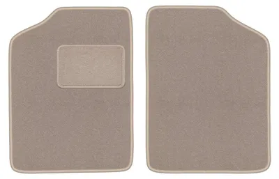 Produktbild von Velours-Fußmatten Vorne für Renault 5 1972-1985 (Schrägheck) – 2-tlg, Beige, passgenau – Wielganizator LUX