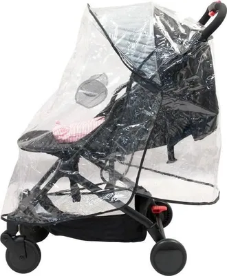Produktbild von Universal Regenverdeck für Kinderwagen mit Verdeck, Belüftungsnetz, Windschutzscheibe, Klettverschluss
