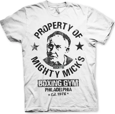 Produktbild von Rocky - Mighty Mick's Gym T-Shirt - Medium - White