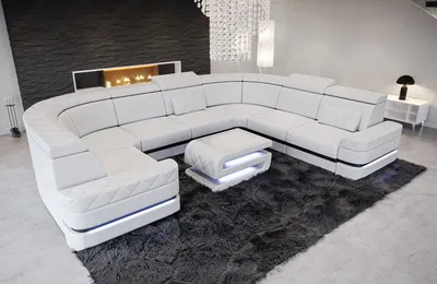 Produktbild von Leder Wohnlandschaft Positano Echtleder