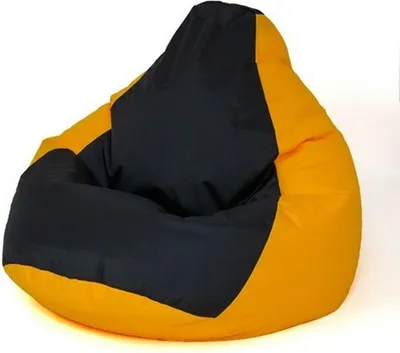 Zdjęcie produktu dla Worek sako pufa gruszka żółto-czarny L 105 x 80 cm