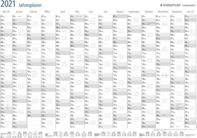 Zdjęcie produktu dla Staedtler Lumocolor year planner 641 YP, Czarny, Biały, Plastik, 1 stron(y), 600 mm, 840 mm