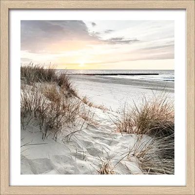 Produktbild von Gerahmtes Bild Nordic Beach Atmosphere VII 33x33 cm