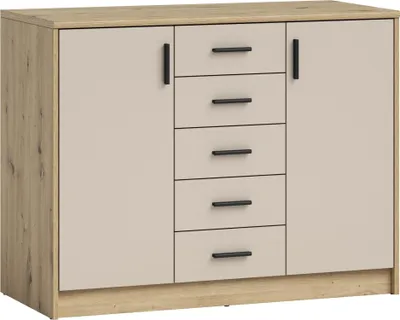 Produktbild von Kommode >Nelly< in Artisan Eiche Nachbildung / Cashmere - 109x86x50cm (BxHxT)