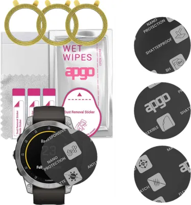 Produktbild von apgo 3 Stück Schutzglas, Matt, kompatibel mit Garmin epix 2 Smartwatch, Hybrid 8H, Ersatz für Hartglas, Displayschutzglas, Bildschirmschutz, Displayschutz, kratzfest